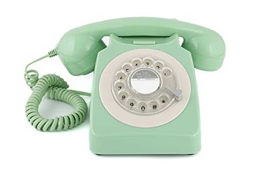 GPO 746ROTARYGRE Klassisches Telefon im 70er Jahre Design Grün