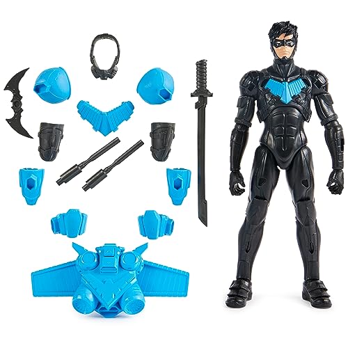 DC Comics, Batman Adventures, Nightwing Action Figure with 15 Armor Accessories, 17 Points of Articulation, 30,5 cm (12 Zoll), Super Hero Kids Spielzeug für Jungen und Mädchen