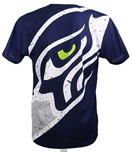 New Era Seattle Seahawks T Shirt/Tee Big Logo Back Navy - 3XL