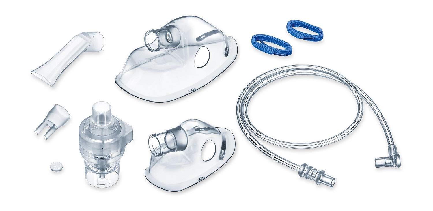 Beurer IH 60 / 58 Yearpack, Zubehör zum Inhalator mit DC-Kompressor-Druckluft-Technologie, desinfektionsfähig, Mund- und Nasenstück, Vernebler