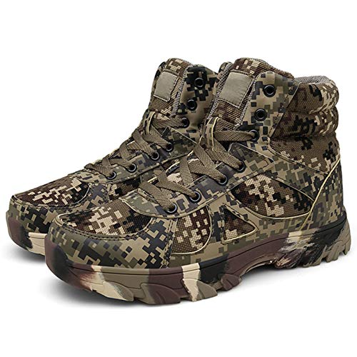 DFGRFN Herren Militärstiefel, Commando Boots Dschungelschuhe, Verschleißfeste Low Top Wanderjagdstiefel,Leichter Army Combat Boots Schuh,Camouflage-43