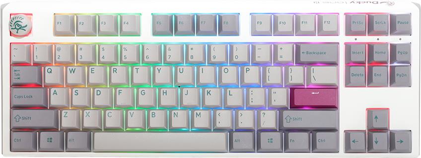 Ducky One 3 Mist Grey TKL Gaming Tastatur, RGB LED - MX-Speed-Silver (US) (DKON2187ST-PUSPDMIWHHC2)