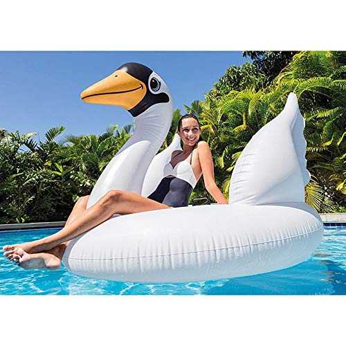 L.J.JZDY Airbeds Sommerfest Erwachsene PVC Wasser Aufblasbare Spielzeug Schwan Schwimm Reihe Außenpool Spielzeug Erwachsene 130 * 102 * 99 cm Schwimmdock Row