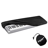 HQRP Staubabdeckung/Staubschutz mit Tasche für Korg SV-1 BK 73 / SV-1 73 Reverse Key / Pa4X / Pa3X / Pa3X Elektronisches Keyboard Digitalpiano + HQRP Untersetzer