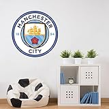 Beautiful Game Manchester City Offizielles Wappen & Wandtattoo Set – Man City Fußball Aufkleber Vinyl Posterdruck (90 cm)