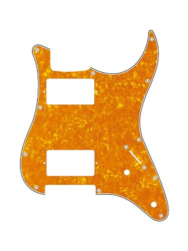 Pickguard E-Gitarre I Standart 11-Loch 3-lagig Yellow Pearl HH