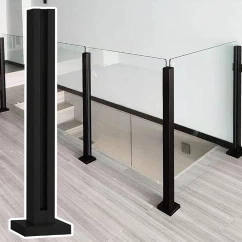 Glas Geländerpfosten Glashalter Edelstahl Höhe 60-150 cm Glasplattenklemmen, für Veranda/Balkon/Deck/Villen/Terrasse,EndPost-60cm/23.6in