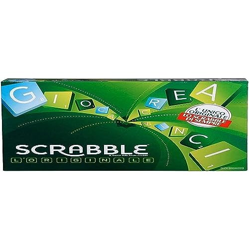 Mattel Games Scrabble Original, Italienische Version, Gesellschaftsspiel, Brettspiel, Familienspiel, Design kann variieren, ab 10 Jahren, Y9596