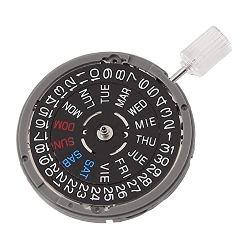 TPPIG NH36 NH36A Automatik-Uhrwerk, selbstaufziehend, mechanisch, schnelle Datum-/Tag-Einstellung, 3,8 O'Clock Crown 24 Juwelen, silber