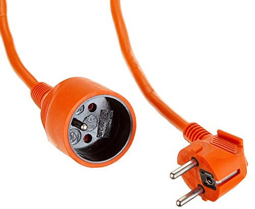 PremiumCord Verlängerungskabel 230V 30m mit Kindersicherung, Stromkabel, Netzkabel, Schuko-Verlängerung, Buchse auf Stecker Typ F, Farbe Orange