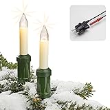 Hellum 845563 Weihnachtsbaum-Beleuchtung Außen netzbetrieben LED Warm-Weiß Beleuchtete Länge: 29 m Filament