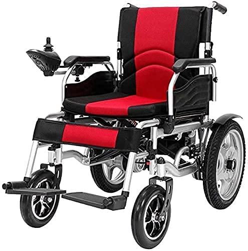 Elektrischer Rollstuhl aus Aluminiumlegierung Leicht zusammenklappbar Einfach zu tragen mit Kopfstütze Trolley Reiseroller für ältere Menschen mit Behinderungen