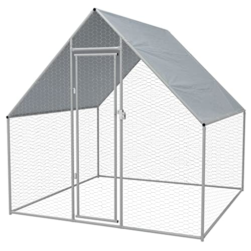 Wohnmöbel Outdoor Hühnerkäfig 2x2x1,92m Stahl verzinkt