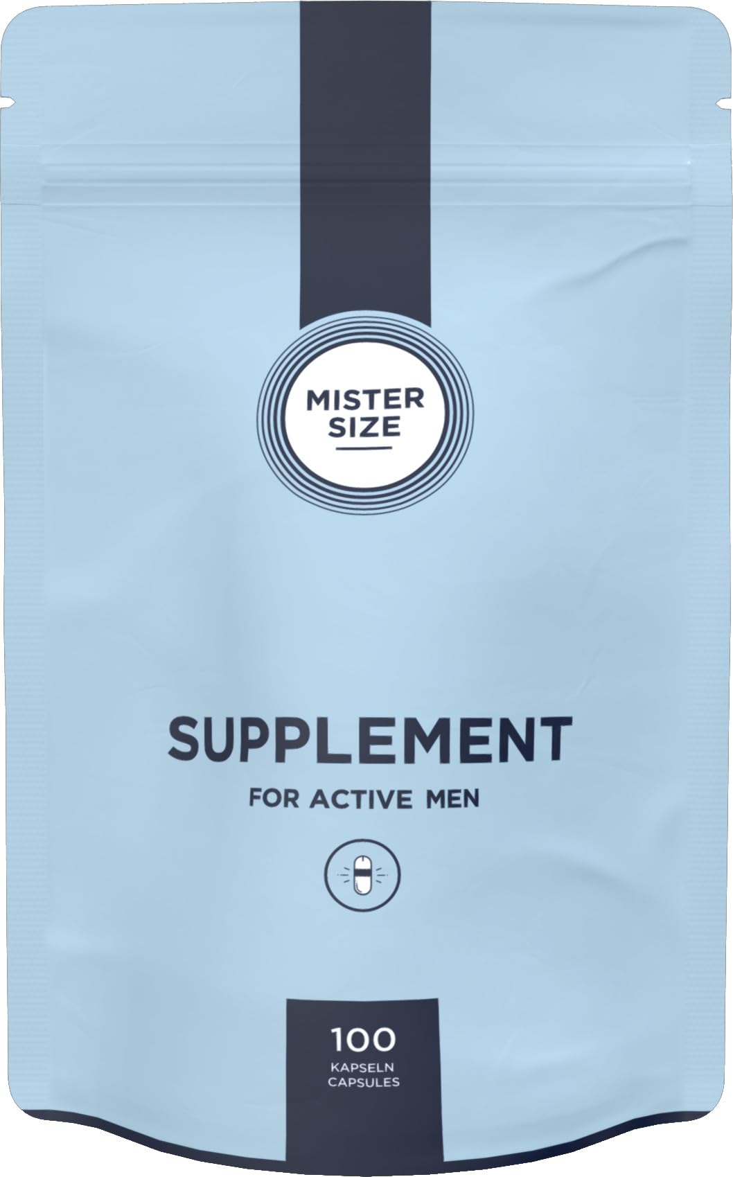 MISTER SIZE Supplement for active men (100 Kapseln), vegan, Nahrungsergänzungsmittel für jeden Mann mit L-Arginin, L-Citrullin, Zink, Maca & Taurin