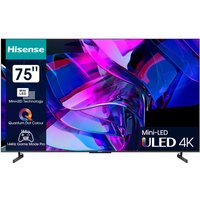 Hisense 75U7KQ 189cm (75 Zoll) Fernseher, 4K Mini LED ULED HDR Smart TV, Quantum Dot, 120Hz, HDMI 2.1, Game Mode Pro, Dolby Vision IQ & Atmos, Bluetooth, Alexa Built-in, Anthrazit [2023]