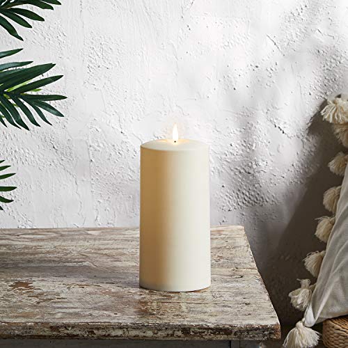 Lights4fun 20cm TruGlow® Kerzen für Außen mit warmweißer LED Flamme und Timer