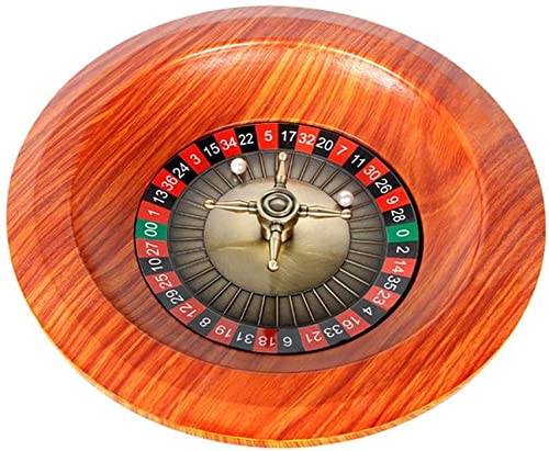 ZHIRCEKE Roulette-12-Zoll-professionelles Roulette Großer hölzerner Roulette, luxuriöser, luxuriöser Europäischer Roulette-Game-Night-Muss-Must-Muss Unterhaltung und Freizeitbrett Spiele.