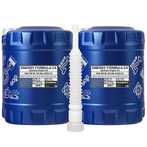 2 x 10 Liter, MANNOL 7917 Energy Formula C4 5W-30 RN 0720 Motoröl