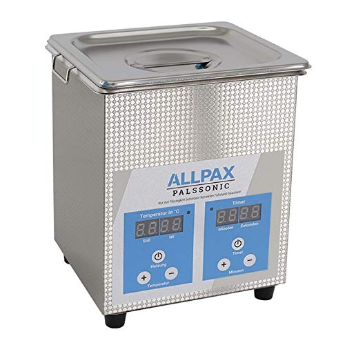 Allpax PALSSONIC Eco Ultraschallreiniger UD02, 2 Liter - mit Heizung - Ideal geeignet für Brillen, Schmuck, Zahnprothesen etc.