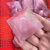 1 Stück natürliche Kristallpyramide Physiotherapie Dekoration Rosenquarz Pyramide 55 mm for Reiki