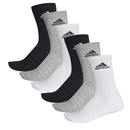 adidas 18 Paar Performance CUSHIONED CREW 3p Tennissocken Sportspocken Unisex, Farbe:Black, Socken & Strümpfe:46-48