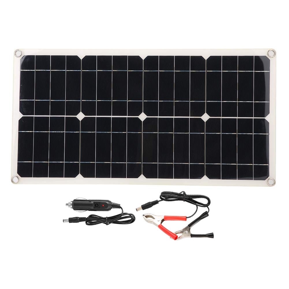 Solarpanel, 5V 25W Dual USB Flexibel Wasserdicht Tragbar Einkristall Solar Power Panel Ladegerät Hohe Umwandlungsrate Autobatterieladegerät Controller für Laptops, Wohnmobile usw