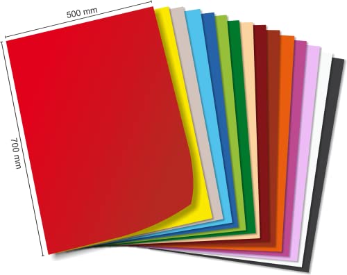 KARLAkreativ Bastelpapier, 50 BLATT, 300g/m² Fotokarton, Einzelfarben frei wählbar, DIN A4 – A3 – 50/70 (dunkelbraun, 50/70)