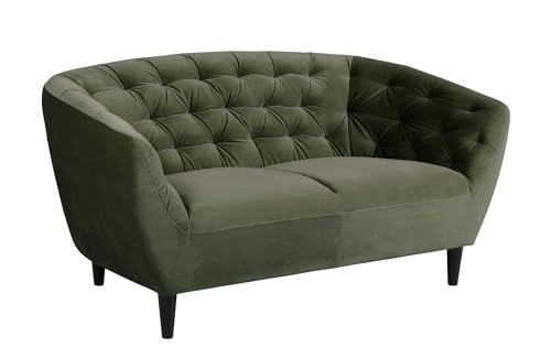 AC Design Furniture Ragnar 2-Seater, Fabric, Green, L: 84 x W: 150 x H: 78 cm