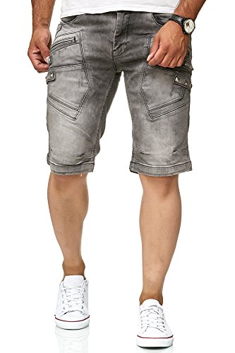 Red Bridge Jeans Demin Shorts Herren Kurze Hose Sweat Jeans-Short R31151 Grau W29