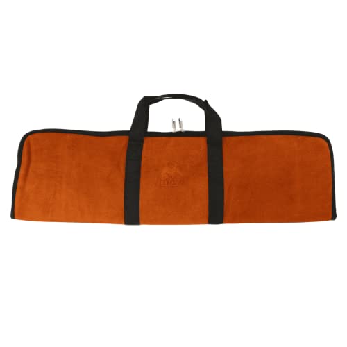 elToro Wild Colorz Velour - Bogentasche, praktische Bogentasche aus weichem Velourleder mit Taschen fürs Mittelstück und die Wurfarme (Orange)