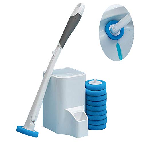 Leying Einweg-Toilettenstab Toilettenreinigungssystem Leistungsstarkes Reinigungssystem Toilettenstab-Kit (Set,Brush Head*10)