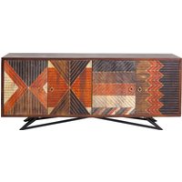 Kare Design Sideboard Tomahawk, schönes Sideboard mit Türen für das Wohnzimmer, Muster und verschiedene Farben, breite Holzkommode, Anrichte, (H/B/T) 75x177x45cm