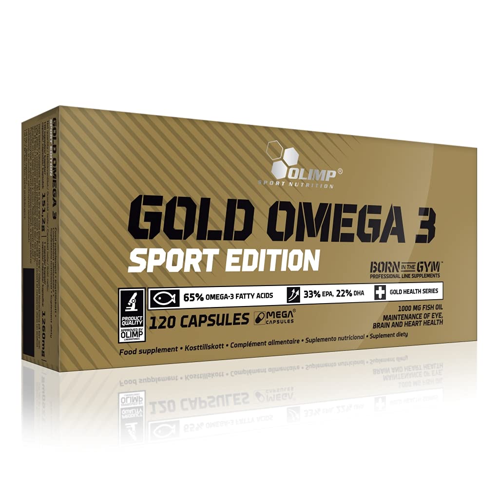 2 x Olimp Gold Omega 3 Sport Edition, 120 Kapseln (2er Pack)