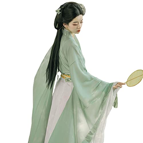 Sommer-Chinesischer Stil, Elegantes FeenkostüM, Cosplay-Han-Fu-KostüM FüR Erwachsene, Performance-Kleid (Color : Green, Size : S=155-160cm)