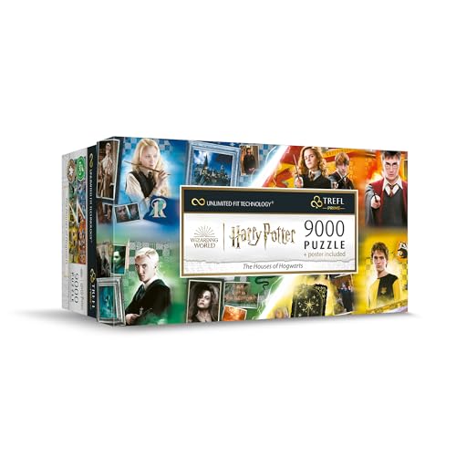 Trefl 81023 Harry Potter Puzzle UFT, The Houses of Hogwarts, Mehrfarbig