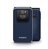 emporiaJOY-LTE | Seniorenhandy 2G | Klapphandy ohne Vertrag | Mobiltelefon mit Notruftaste | 2,8-Zoll-Display | Blueberry