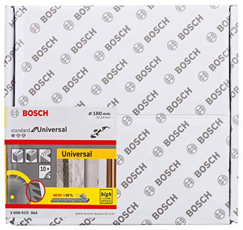 Bosch diamanttrennscheibe standard for universal, 180 x 22,23 x 2,4 x 10 mm, 10er-pack