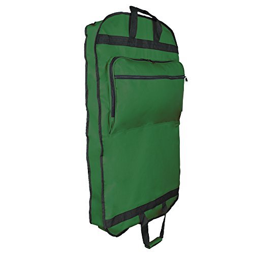 DALIX Kleidersack für Anzüge und Kleider, faltbar, mit Taschen, 99 cm, dunkelgrün (Gr�n) - 8.12822E+11