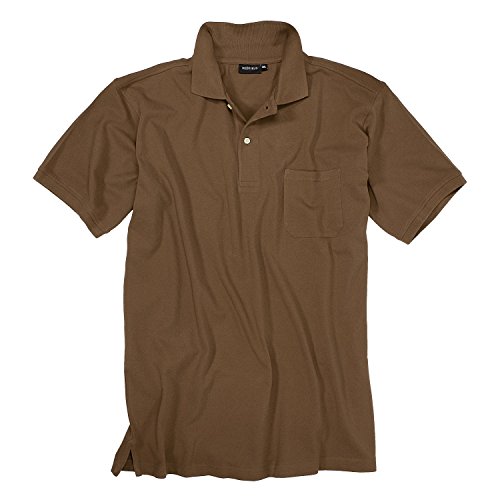 Redfield Übergrößen Piqué Poloshirt braun, XL Größe:7XL