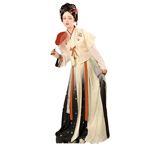 Hanfu-Kleider Der Chinesischen Traditionellen KostüMe Der Frauen Stadiums-Leistungs-Abnutzungs-Cosplay Han-Fu-KostüM (Color : A, Size : S=Bust 97cm)