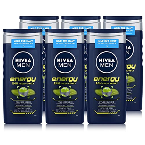 6 x NIVEA Duschgel Men "Energy" - 250 ml