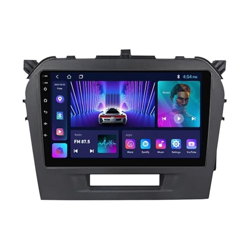 Android 12 Autoradio Für Suzuki Vitara 2014-2018 Mit Wireless Carplay Android Auto, 9 Zoll IPS Touchscreen Autoradio Mit WiFi GPS Bluetooth HiFi/RDS SWC + Rückfahrkamera (Size : M100S - 4 Core 1+16G