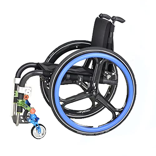 24 Zoll, 1 Paar Rollstuhl-Schiebefelgenabdeckungen, Silikon-Handschiebeabdeckung, Hinterrad-Sportrollstuhlabdeckung, rutschfest, verschleißfest (Verbesserung von Grip und Traktion),Blue