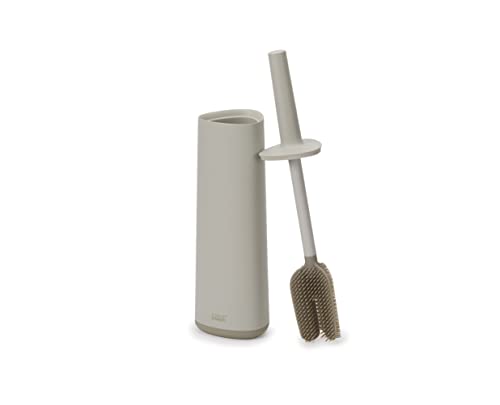 Joseph Joseph Flex – 360 Advanced Toilet Brush Smart Storage Holder Set mit austauschbarem Bürstenkopf gegen Tropfen, Verstopfung und dreifacher Wirkung, Ecru