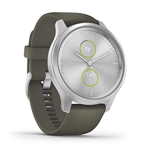 Garmin vívomove Style – stilvolle Hybrid-Smartwatch mit 2 brillanten AMOLED-Farbdisplays, Sport-Apps und Fitness-/Gesundheitsdaten (Zertifiziert und Generalüberholt)