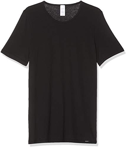 Skiny Herren Collection Shirt Kurzarm 2er Pack Unterhemd, Schwarz (Black 7665), Large (Herstellergröße: L)