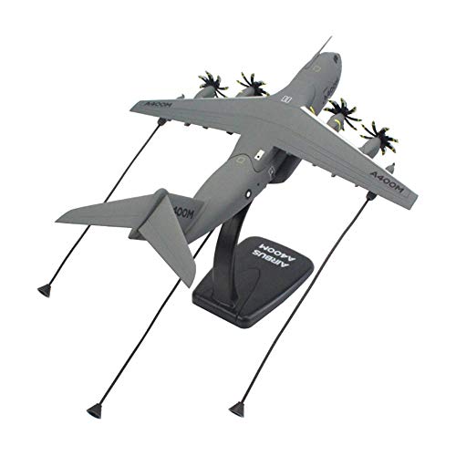 CAZARU Druckguss-Flugzeug-Kunststoffmodell, 1/160 Airbus A400M Transportflugzeug-Flugzeugmodell, Spielzeug für Erwachsene und Dekorationen, 8,3 Zoll x 9,1 Zoll