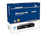 Edision OS Mini 4K S2X - Linux E2 SAT Receiver H.265/HEVC (1x DVB-S2X, Multistream, Blind Scan, 4K 2160p, 2X USB, HDMI, LAN, Fernbedienung 2in1, Kartenleser) [vorprogrammiert für Astra Hotbrid]
