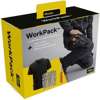 SNICKERS Arbeitshose »AllroundWork«, WorkPack inkl. 2 Stretch-Arbeitshosen schwarz, Kniepolster, T-Shirt, Handwerkermesser