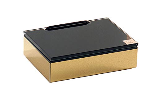 Schönbeck Design Feuchttücherbox goldfarben Glas schwarz Made in Germany-